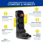 Brace Direct Tall Air CAM Walker Fracture Boot Aircast Boot for Foot & Ankle Injuries, Fractures & Surgery (X-Large - US Shoe Men 13+ / Women 14+)