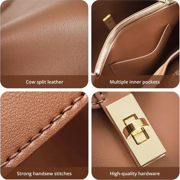 POPSEWING Soft 16 Tote Bag DIY Kit for Girls, Leather Working Kit with Bag Sewing Kits for Shoulder Bag