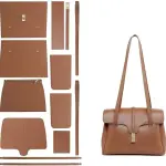 POPSEWING Soft 16 Tote Bag DIY Kit for Girls, Leather Working Kit with Bag Sewing Kits for Shoulder Bag