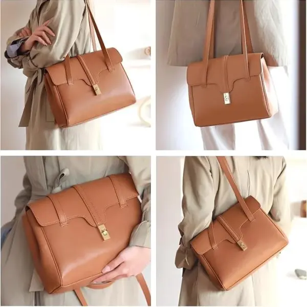 POPSEWING Soft 16 Tote Bag DIY Kit for Girls, Leather Working Kit with Bag Sewing Kits for Shoulder Bag