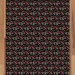 Ambesonne Hobby Area Rug, Colorful Sewing Tools on The Dark Background Handicraft Needlework Knit Theme, Flat Woven Accent Rug for Living Room Bedroom Dining Room, 2' 6" x 5', Multicolor