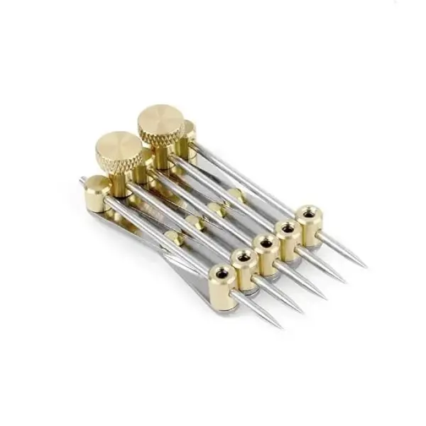 Guitar String Bling Expanding Sewing Gauge Equal-Spaced Variable-Pitch Measuring Tool (5 Claw)