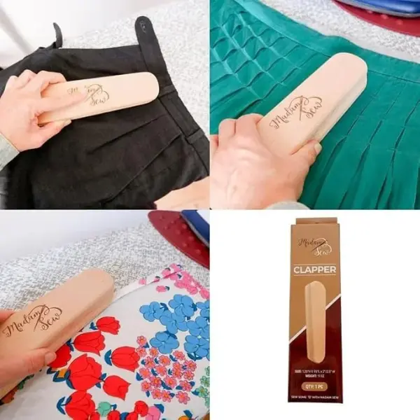 Madam Sew Tailor’s Clapper – Wooden Tailors Clappers for Quilting, Sewing & Pressing – Seam Crease Tool for Flatter Seams, Hems & Fabrics – Quilters Clapper and Pressing Tool