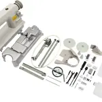 8700 Head Industrial Straight Stitch Sewing Machine, Auto Leather Sewing Machines Thick Material Leather Sewings Tool High Speed Replaceable Presser Foot Adjust Stitch Clamp for Garment Stores