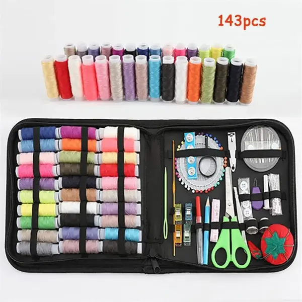 Sewing Accessories Seam Needlework Stitch Tools Supplies Knitting Needles Scissors Kit Material Box Embroidery