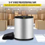 VEVOR Pull Tape, Tensile Capacity, Professional Flat Rope 1053' Extended Reel, Polyester Webbing Suitable for Packaging in Crafting, and Commercial Electrical, 2500 lb (3/4" x 1053 ft), White