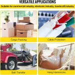 VEVOR Pull Tape, Tensile Capacity, Professional Flat Rope 1053' Extended Reel, Polyester Webbing Suitable for Packaging in Crafting, and Commercial Electrical, 2500 lb (3/4" x 1053 ft), White
