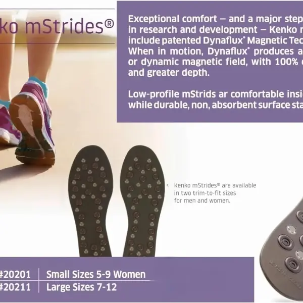 Large Magnetic Insoles for Men for Nikken Kenko mStrides 20211, Shoe Insoles for Work Boots, Running, Walking, Comfortable Sneaker Magnetic Acupressure Foot Support, Shoe Accessories (2 Pack, 7-12)