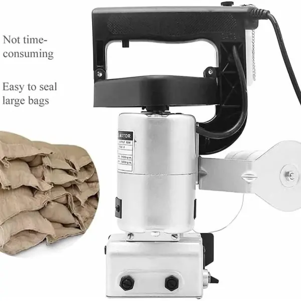 Electric Sewing Bag Closer Machine - Handheld Stitcher for Rice, Sack, Woven, Paper & Plastic Bags - High-Speed 1250 RPM Knitted Bag Packing Tool