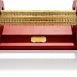 Smocking Pleater Sewing Machine, Adjustable Professional Smocking Pleater, 47 Needle Positions, 24 Row Pleat Craft, Needle Spacing 0.5cm, For DIY Dress Patterns, Craft Sewing(Red)