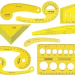 Traceease French Metric Plastic Sewing Tools Metric Curve Shaped Rulers for Designers and Tailors Sewing Ruler Set Tailoring Rulers Lot of 10pcs