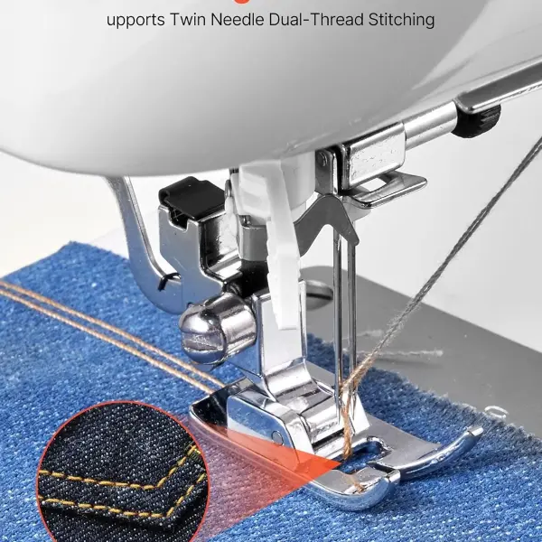 VEVOR Computerized Sewing Machine, 60 Stitch Applications, with LED Screen, Foot Pedal and LED Light, Heavy-Duty Metal Frame, Digital Sewing Machine with Powerful Motor for Crafts and Mending