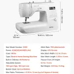 VEVOR Computerized Sewing Machine, 60 Stitch Applications, with LED Screen, Foot Pedal and LED Light, Heavy-Duty Metal Frame, Digital Sewing Machine with Powerful Motor for Crafts and Mending