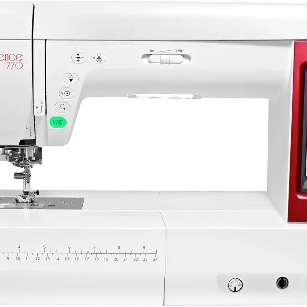 Elna eXcellence 770 Computerized Sewing & Quilting Machine with High-Tech Features, 11" Sewing Space with Free Arm, HD Color Touchscreen, 9 Standard Presser Feet