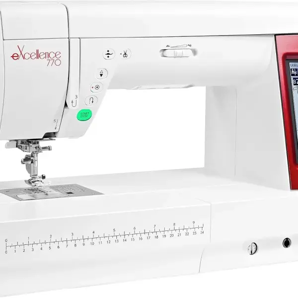 Elna eXcellence 770 Computerized Sewing & Quilting Machine with High-Tech Features, 11" Sewing Space with Free Arm, HD Color Touchscreen, 9 Standard Presser Feet
