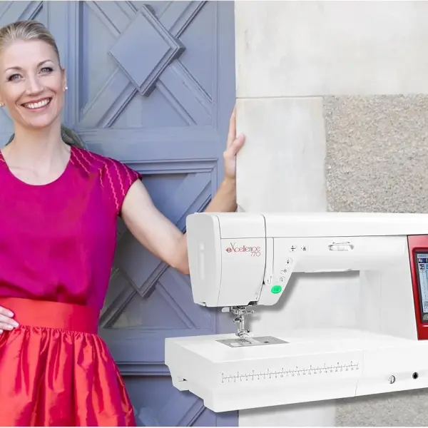 Elna eXcellence 770 Computerized Sewing & Quilting Machine with High-Tech Features, 11" Sewing Space with Free Arm, HD Color Touchscreen, 9 Standard Presser Feet