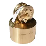 Vintage Mini Copper Tape Measure, Mini Manual Reel, Retractable Sewing Tailoring Tool, with Brass Flywheel, 1m Practical Measurement, for Sewing, Crafting