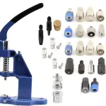 Hand Press Machine All in One Set for Install Rivets, Eyelets, Grommets, Snaps and Fabric Cover Buttons