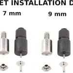 Hand Press Machine All in One Set for Install Rivets, Eyelets, Grommets, Snaps and Fabric Cover Buttons