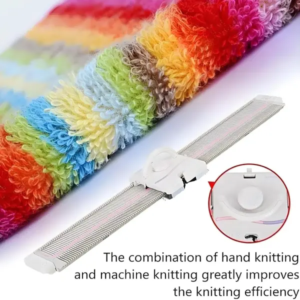 Automatic Knitting Machine - 6.5mm Needles, 150 Stitches Plastic Domestic Knitting Machine for Knitting Scarves and Hats, Sewing Tool Set for Most Hand Knitting Yarn