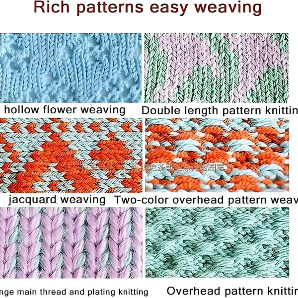 Automatic Knitting Machine - 6.5mm Needles, 150 Stitches Plastic Domestic Knitting Machine for Knitting Scarves and Hats, Sewing Tool Set for Most Hand Knitting Yarn