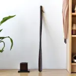 Extra Long Wooden Shoehorn 26-30in | Stable Base Lazy Shoe Helper | Easy Wear Aid for Seniors, Elderly, Women & Kids | Effortless Shoe Wearing Tool (75cm)