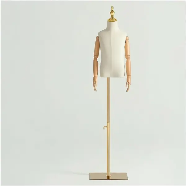 Adjustable Kids Mannequin Dress Form, Removable Torso with Metal Base, Perfect for Sewing and Display in Market Shops, Tailor's Essential Tool