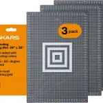Fiskars Self Healing Cutting Mat for Quilting, Arts and Crafts, 24" x 36" Grid, Sewing Mat, Craft Cutting Board, Sewing Supplies and Quilting Tools (Pack of 3)