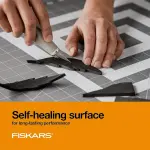 Fiskars Self Healing Cutting Mat for Quilting, Arts and Crafts, 24" x 36" Grid, Sewing Mat, Craft Cutting Board, Sewing Supplies and Quilting Tools (Pack of 3)