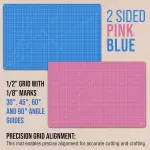 U.S. Art Supply 40" x 60" Self-Healing Cutting Mat 5-Ply - Double-Sided Pink/Blue Craft Mat, Non-Slip Cutting Mats for Crafts, Sewing, Quilting, Scrapbooking
