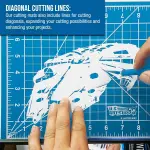 U.S. Art Supply 40" x 60" Self-Healing Cutting Mat 5-Ply - Double-Sided Pink/Blue Craft Mat, Non-Slip Cutting Mats for Crafts, Sewing, Quilting, Scrapbooking