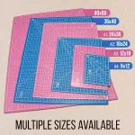 U.S. Art Supply 40" x 60" Self-Healing Cutting Mat 5-Ply - Double-Sided Pink/Blue Craft Mat, Non-Slip Cutting Mats for Crafts, Sewing, Quilting, Scrapbooking