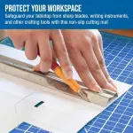 U.S. Art Supply 40" x 60" Self-Healing Cutting Mat 5-Ply - Double-Sided Pink/Blue Craft Mat, Non-Slip Cutting Mats for Crafts, Sewing, Quilting, Scrapbooking