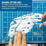 U.S. Art Supply 40" x 60" Self-Healing Cutting Mat 5-Ply - Double-Sided Pink/Blue Craft Mat, Non-Slip Cutting Mats for Crafts, Sewing, Quilting, Scrapbooking