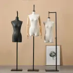 White Female Mannequin, Torso Body Dress Adjustable Height 47.2-82.6 Inch Pinnable Dressform Tailor Dummy Sewing Tool Design Clothing,White-Basic Section