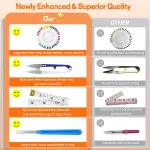 SUTQIGUI Sewing Kit for Adults with Heavy Duty Fabric Scissors, 241 Pcs Newly Upgraded Hand Travel Sewing Kit Professional Needle and Thread Kit, Portable Sewing Supplies for Travel Home Beginners