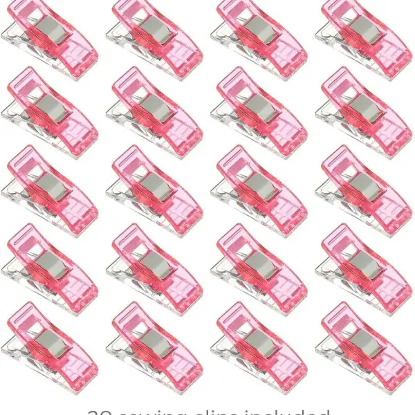 Rotary Cutter Set pink - Quilting Kit incl. 45mm Fabric Cutter, 5 Replacement Blades, A3 Cutting Mat, Acrylic Ruler and Craft Clips - Ideal for Crafting, Sewing, Patchworking, Crochet & Knitting y