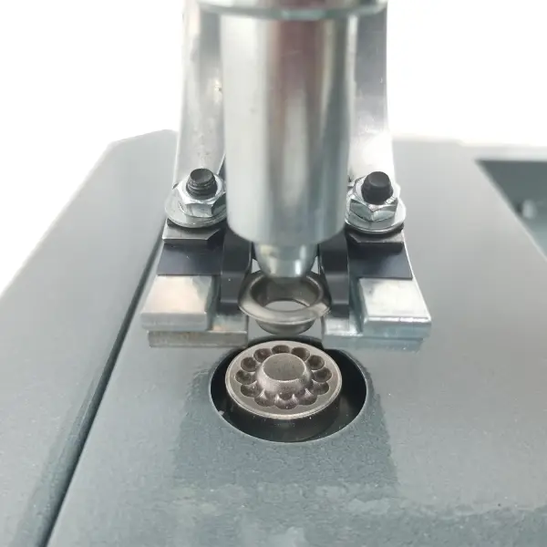 INTBUYING Hand Press Eyelet Grommet Machine, Manual Buttoning Machine, Semi-Automatic Buckle Tool 10mm Hole, with 2 Bag Buttonholes for Spray Painting Cloth, Tarpaulin Punching