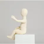 1-9 Years Old Unisex Sitting Children Mannequin for Clothes Display Flexible Full Body Mannequin with Bendable Legs Detachable Head & Arm,White-3 Years Old