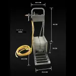 Stainless Steel Boot Scrubber & Shoe Cleaner with Water Spray Gun, Heavy-Du Brush for Farms, Ranches & Construct Sites, Footwear Cleaning Tool