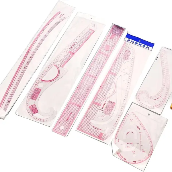 French Curve Ruler Set 7pcs Sewing Rulers for Pattern Making Tailoring and Garment Design High Accuracy Measuring Tools with Detailed Scale for Beginners Tailors and Fashion Designers