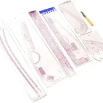 French Curve Ruler Set 7pcs Sewing Rulers for Pattern Making Tailoring and Garment Design High Accuracy Measuring Tools with Detailed Scale for Beginners Tailors and Fashion Designers