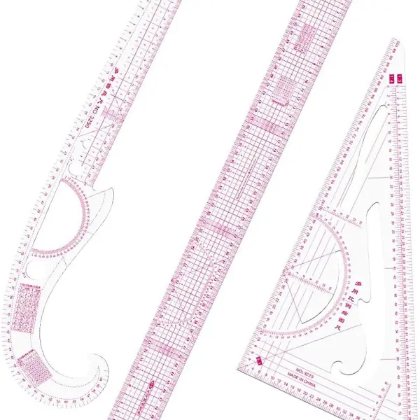 French Curve Ruler Set 7pcs Sewing Rulers for Pattern Making Tailoring and Garment Design High Accuracy Measuring Tools with Detailed Scale for Beginners Tailors and Fashion Designers