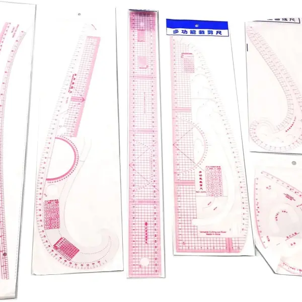 French Curve Ruler Set 7pcs Sewing Rulers for Pattern Making Tailoring and Garment Design High Accuracy Measuring Tools with Detailed Scale for Beginners Tailors and Fashion Designers