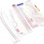French Curve Ruler Set 7pcs Sewing Rulers for Pattern Making Tailoring and Garment Design High Accuracy Measuring Tools with Detailed Scale for Beginners Tailors and Fashion Designers