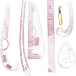 French Curve Ruler Set 7pcs Sewing Rulers for Pattern Making Tailoring and Garment Design High Accuracy Measuring Tools with Detailed Scale for Beginners Tailors and Fashion Designers