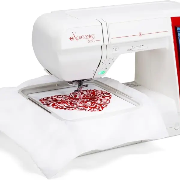 Elna eXpressive 850 Computerized Sewing & Embroidery Machine with 200 Stitches up to 9mm wide, 172 Built-in Embroidery Designs (Max. 7.87" x 6.7"), Editing Functions Directly on LCD Touchscreen