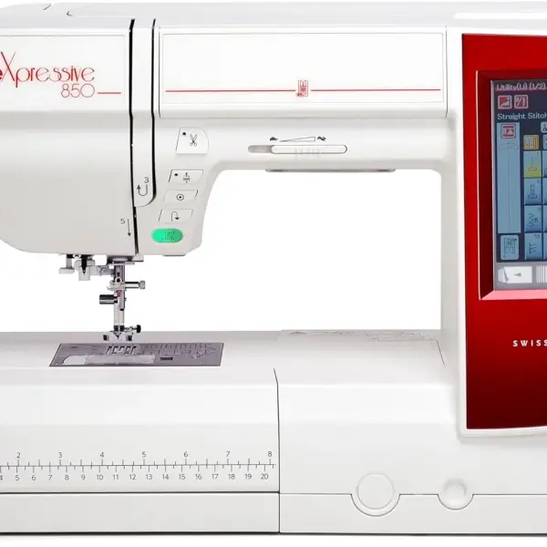 Elna eXpressive 850 Computerized Sewing & Embroidery Machine with 200 Stitches up to 9mm wide, 172 Built-in Embroidery Designs (Max. 7.87" x 6.7"), Editing Functions Directly on LCD Touchscreen
