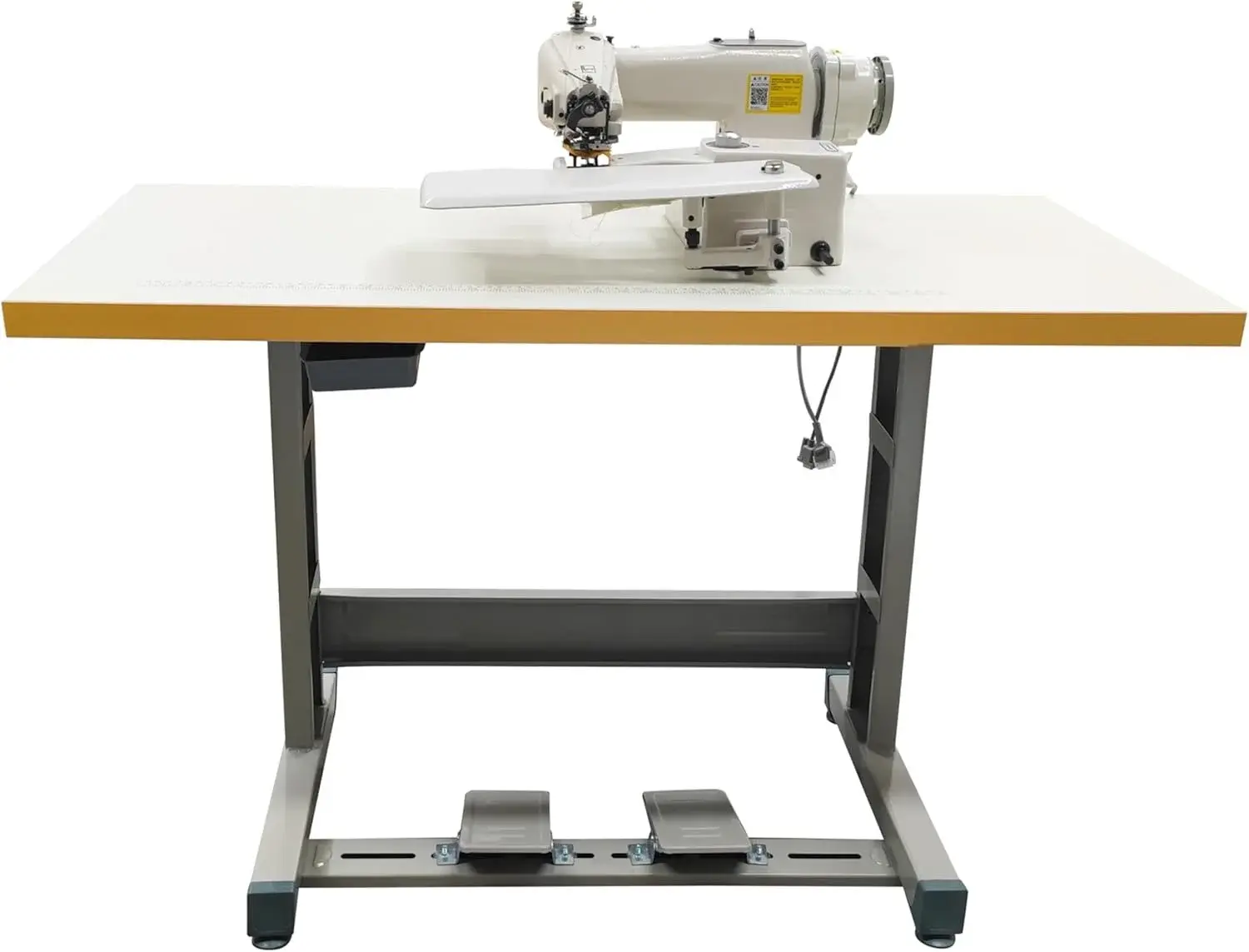 TECHTONGDA Industrial Blindstitch Machine Blind Hem Sewing Machine for Invisible Garment Hemming Processing with Frame and Table