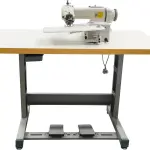 TECHTONGDA Industrial Blindstitch Machine Blind Hem Sewing Machine for Invisible Garment Hemming Processing with Frame and Table